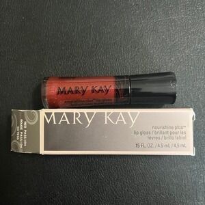 New Mary Kay Nourishine Plus Lip Gloss - RED PASSION - Full Size